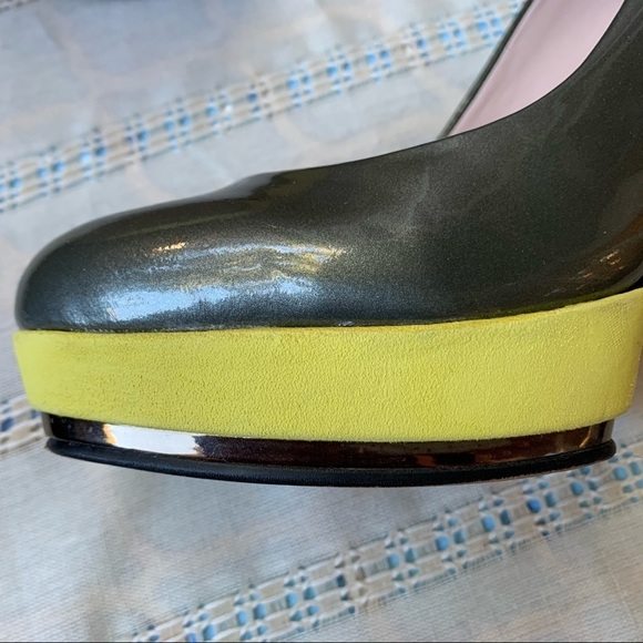 Vince Camuto Heels Dacoma Stiletto Platform Pumps, Yellow Neon Retro Sexy, Party - Picture 10 of 15